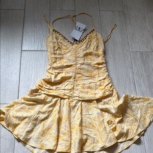 Zara Yellow Floral Mini Dress